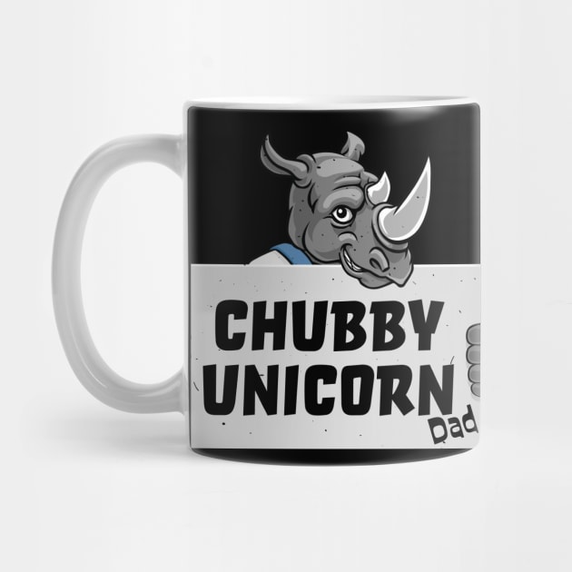 Chubby Unicorn Dad Rhino Gift by SPOKN